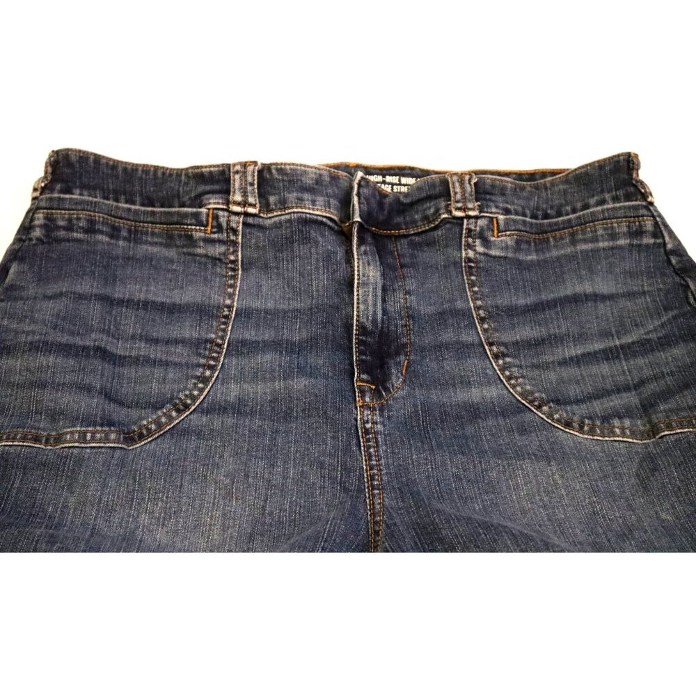 Torrid Jeans 14T High Rise Wide Leg Vintage Stretch Blue Tall Plus Y2K Normcore - Picture 5 of 8